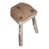 Vintage stool, wooden stool, tripod stool, plant stand