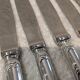 12 silver plated table knives, Christofle goldsmith, Marly model