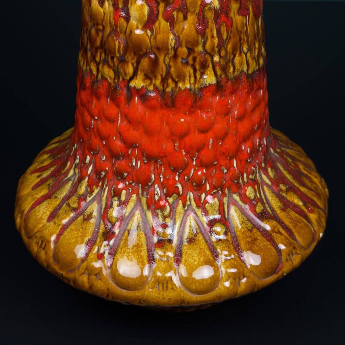 Vintage lava ceramic vase by Kil Liboje, Yugoslavia, 1960s.