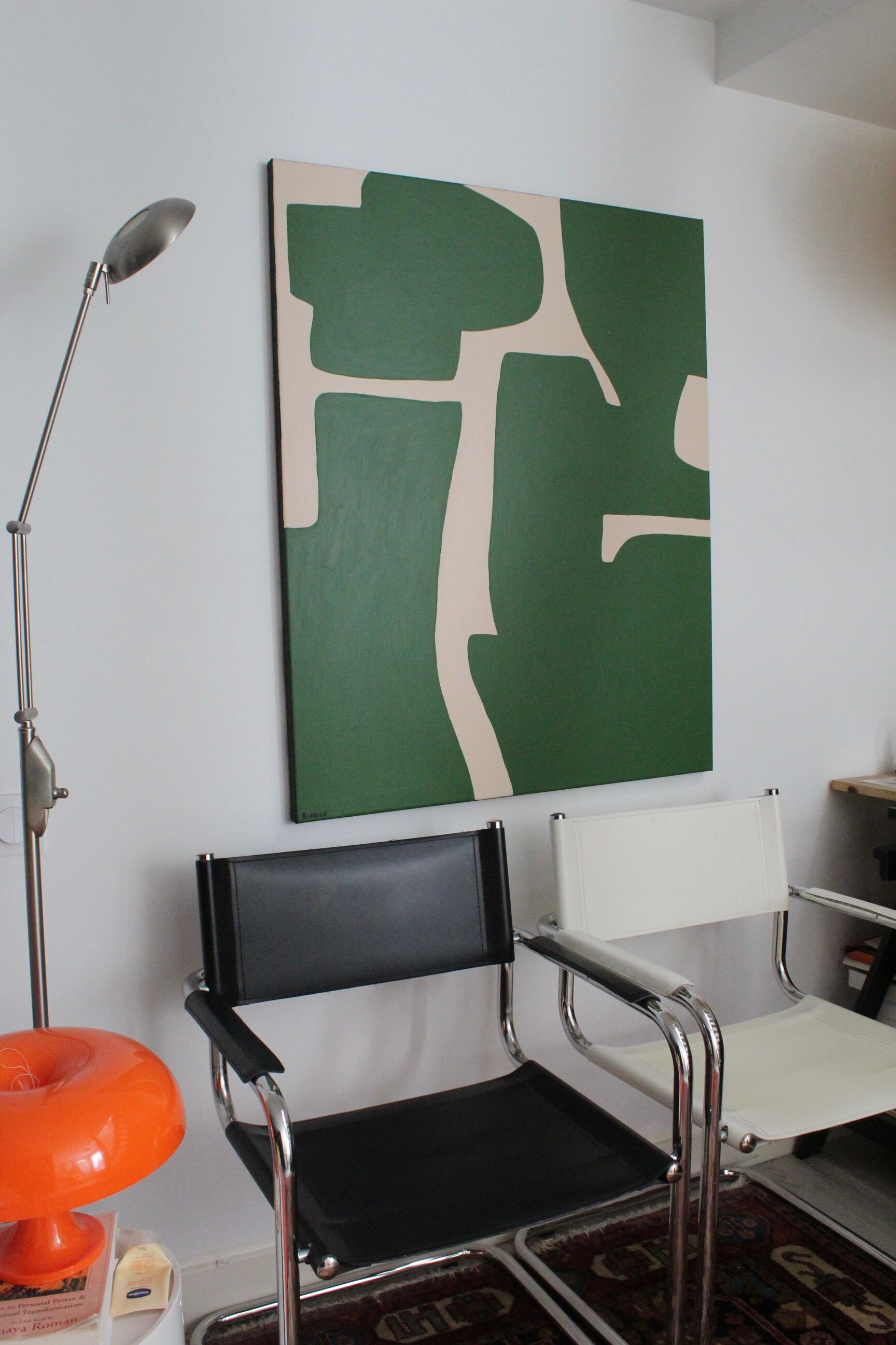 Art abstrait organique vert