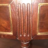 Louis XVI period demi-lune console in mahogany.