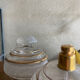 Trio of glass toiletries