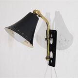 Scandinavian wall lamp in brass and lethal 1960