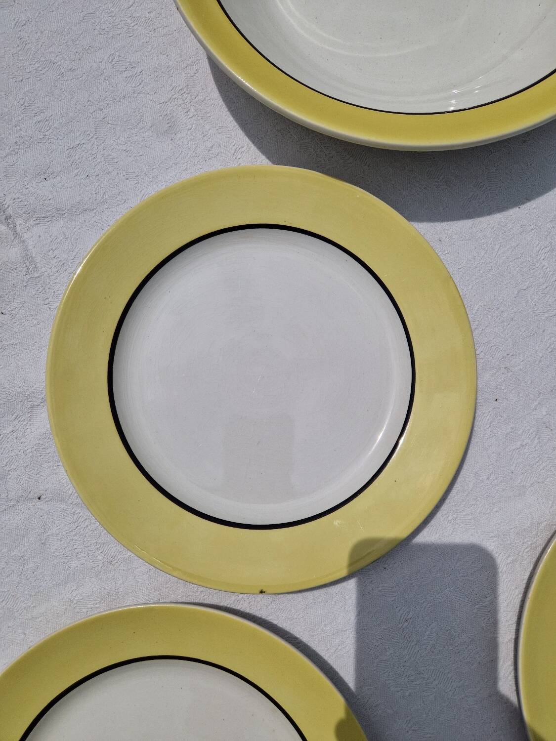 Set of 7 Flat Plates Plus 2 Dishes Ingrid Sarreguemines Digoin Model