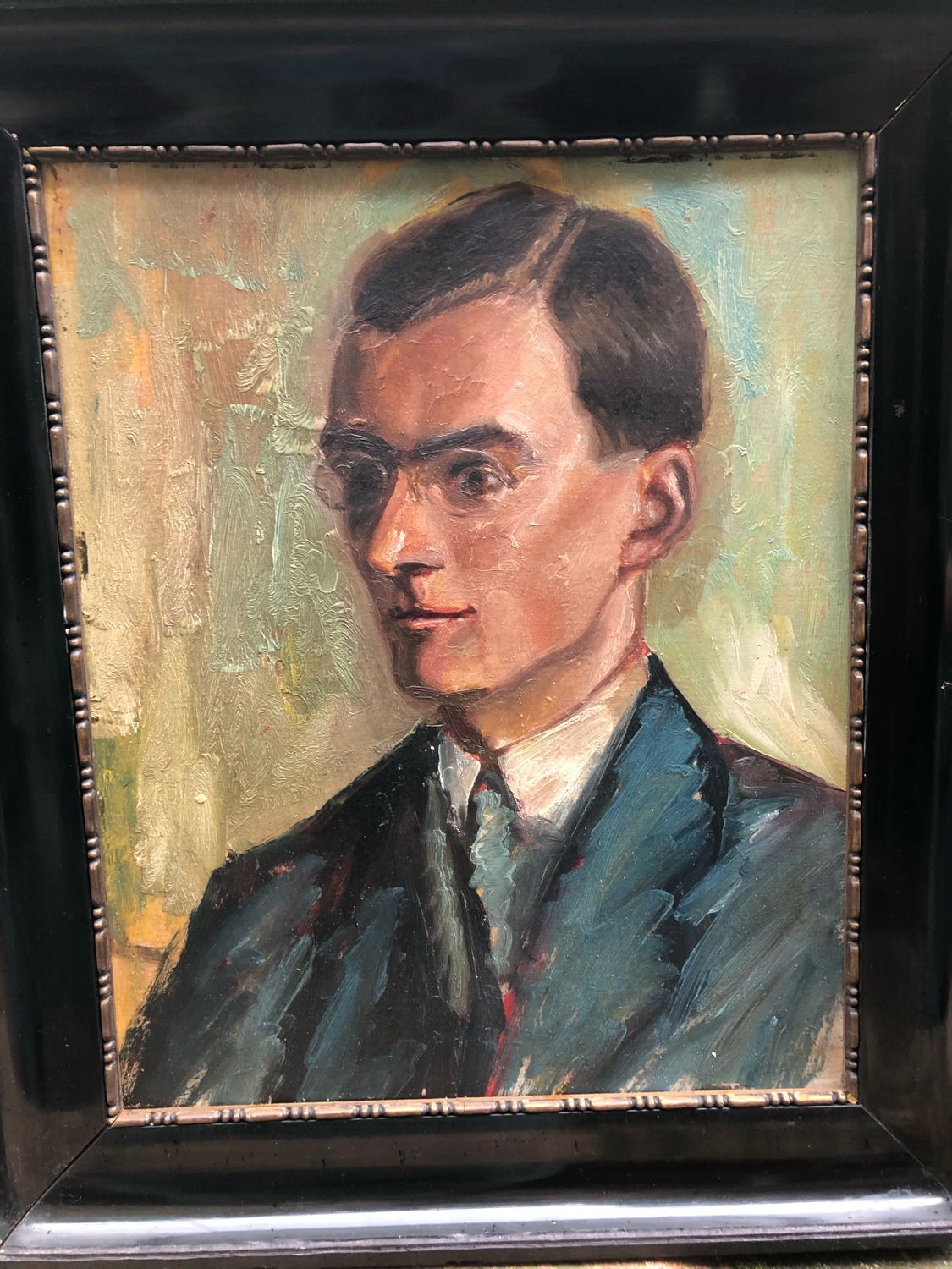 Portrait d’homme Professeur Art Déco Strasbourg vers 1900
