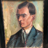 Portrait of a man Professor Arts Deco Strasbourg around 1900