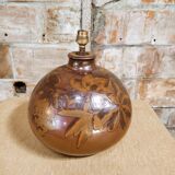 Pied de lampe boule en grès