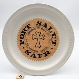 6 cheese plates "Faïence de St-Amand"