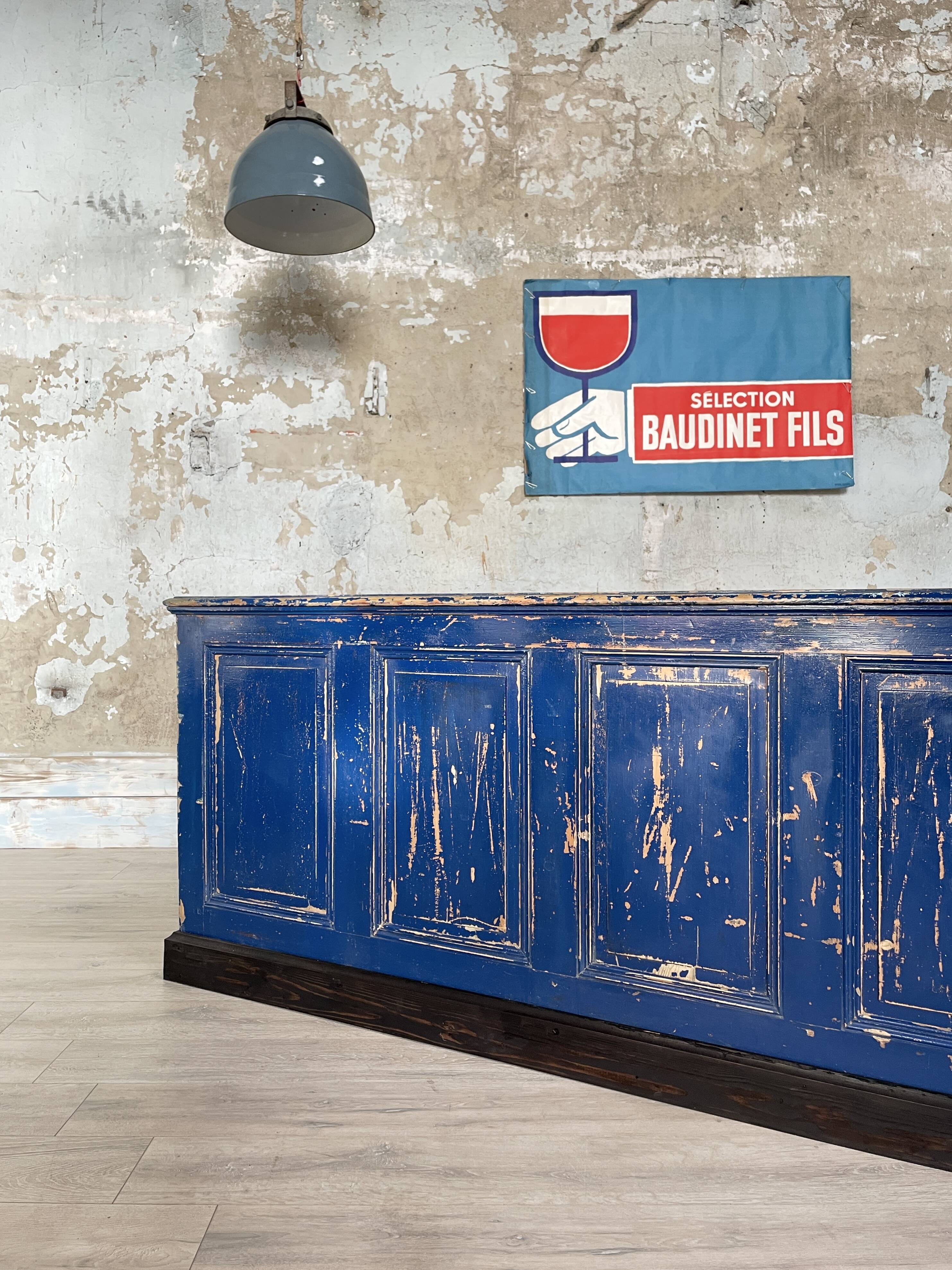 Commercial bank weathered wood panel.