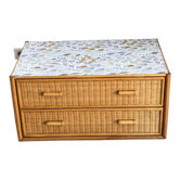 Commode rotin et bambou