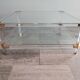 Vintage glass and brass coffee table by Charles & Hollis Jones, 1970s