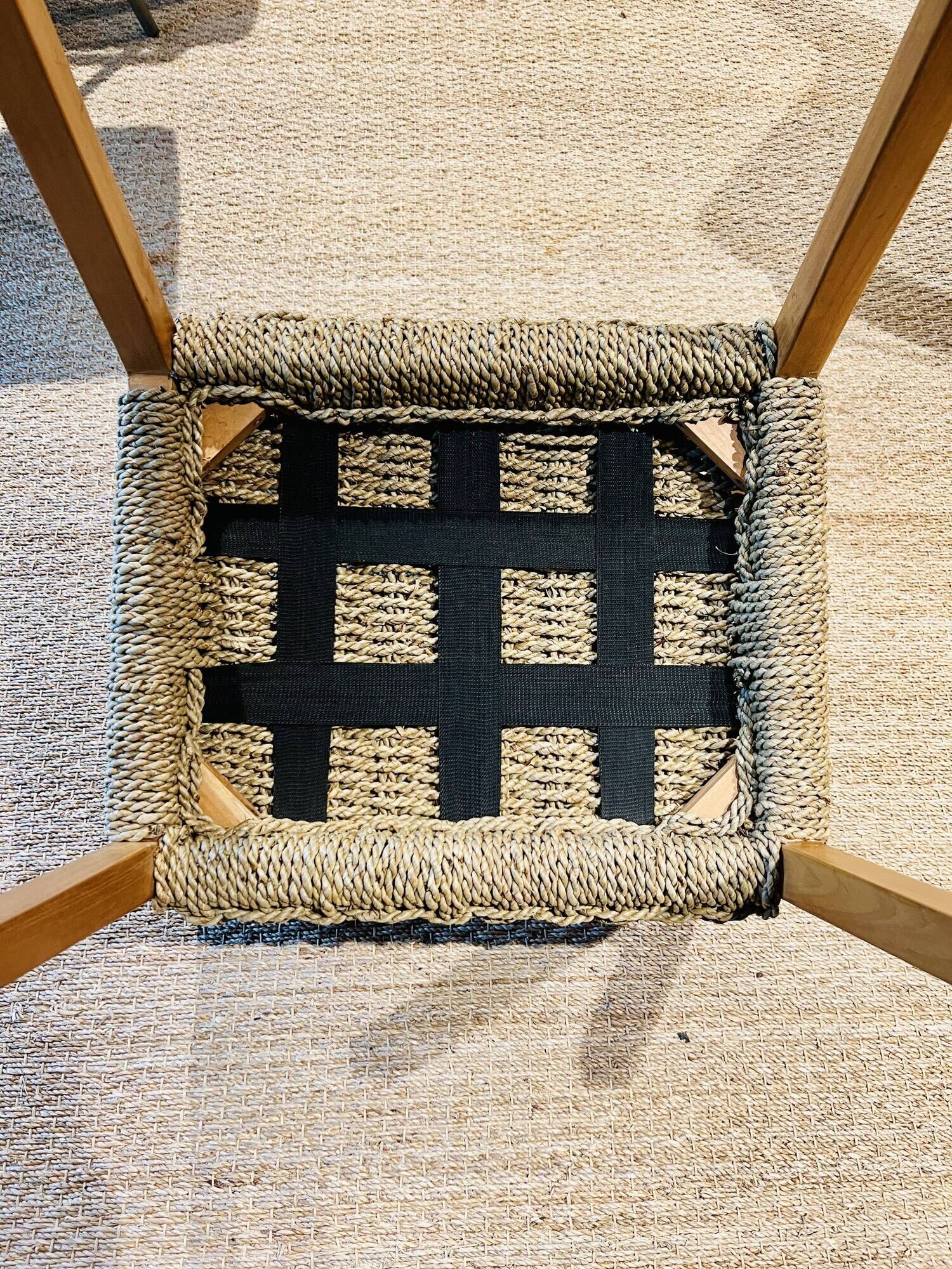 Pair of Olivier de Schrijver armchairs in water hyacinth