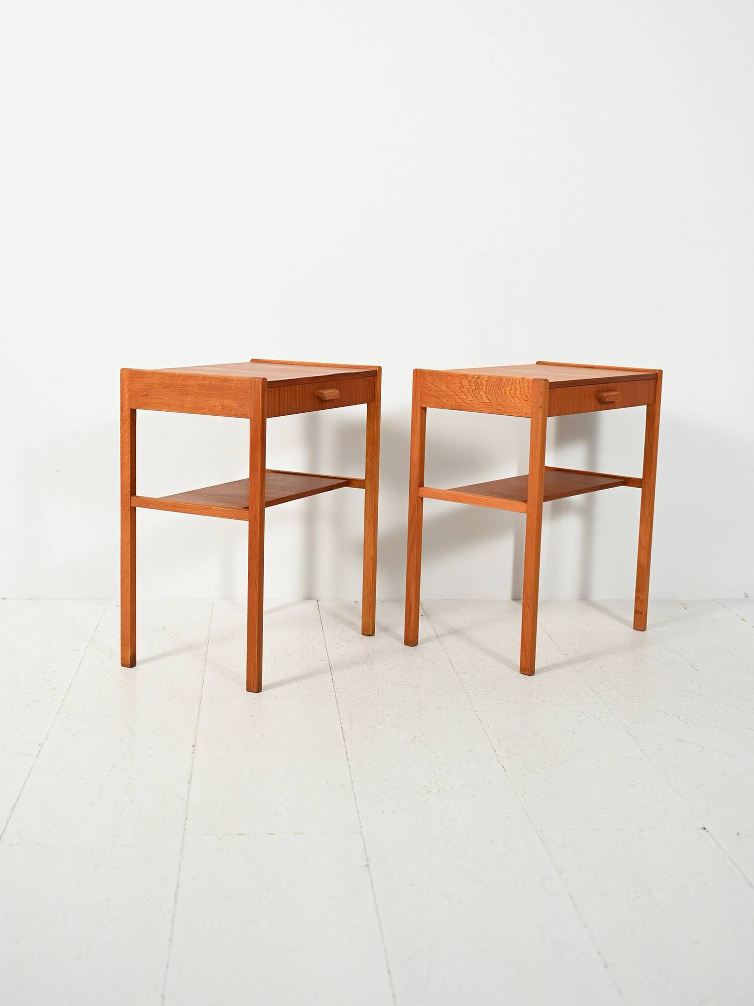 Pair of Scandinavian teak bedside tables from the 1960s