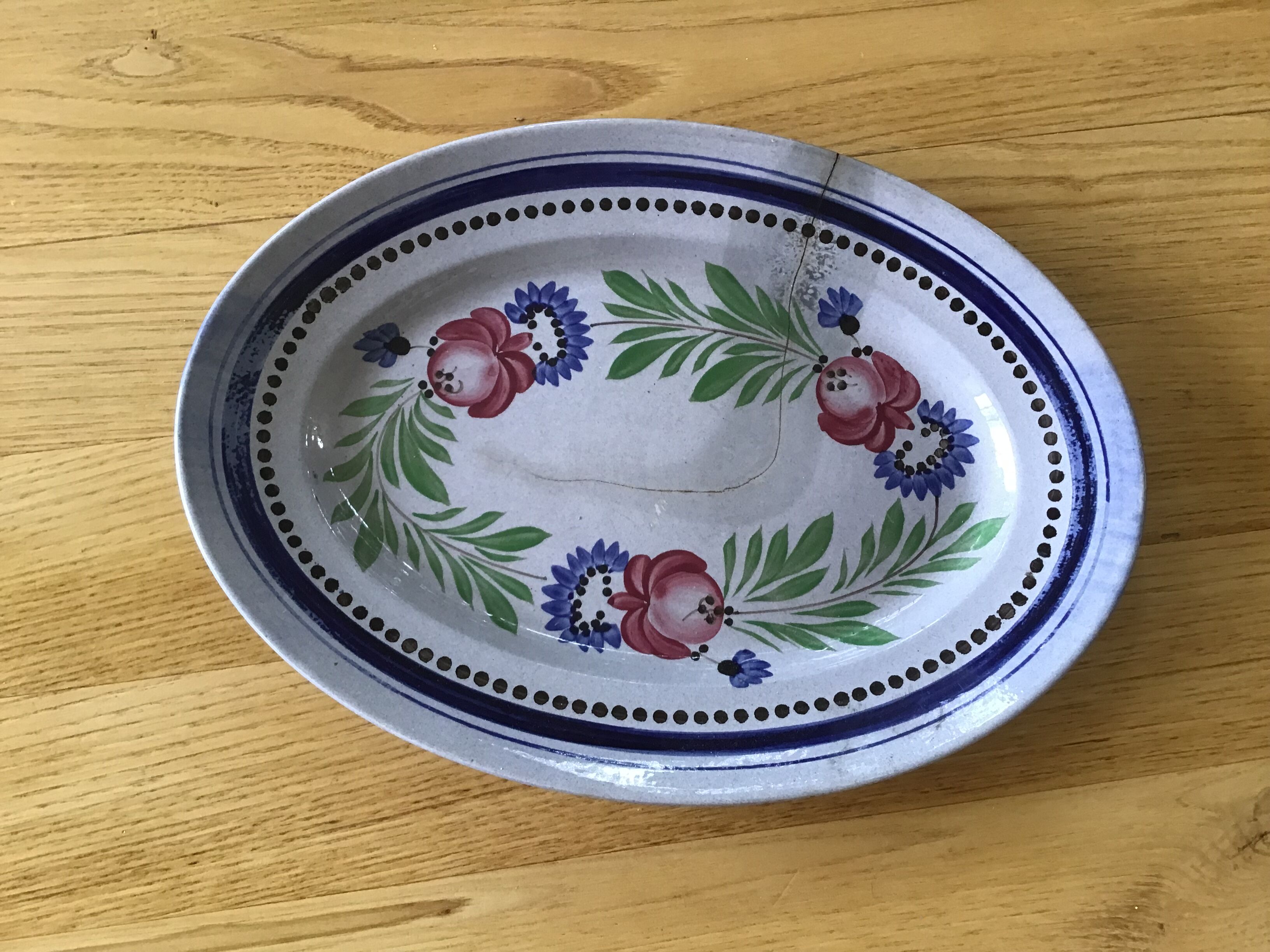 Digoin oval dish, Bellagio model