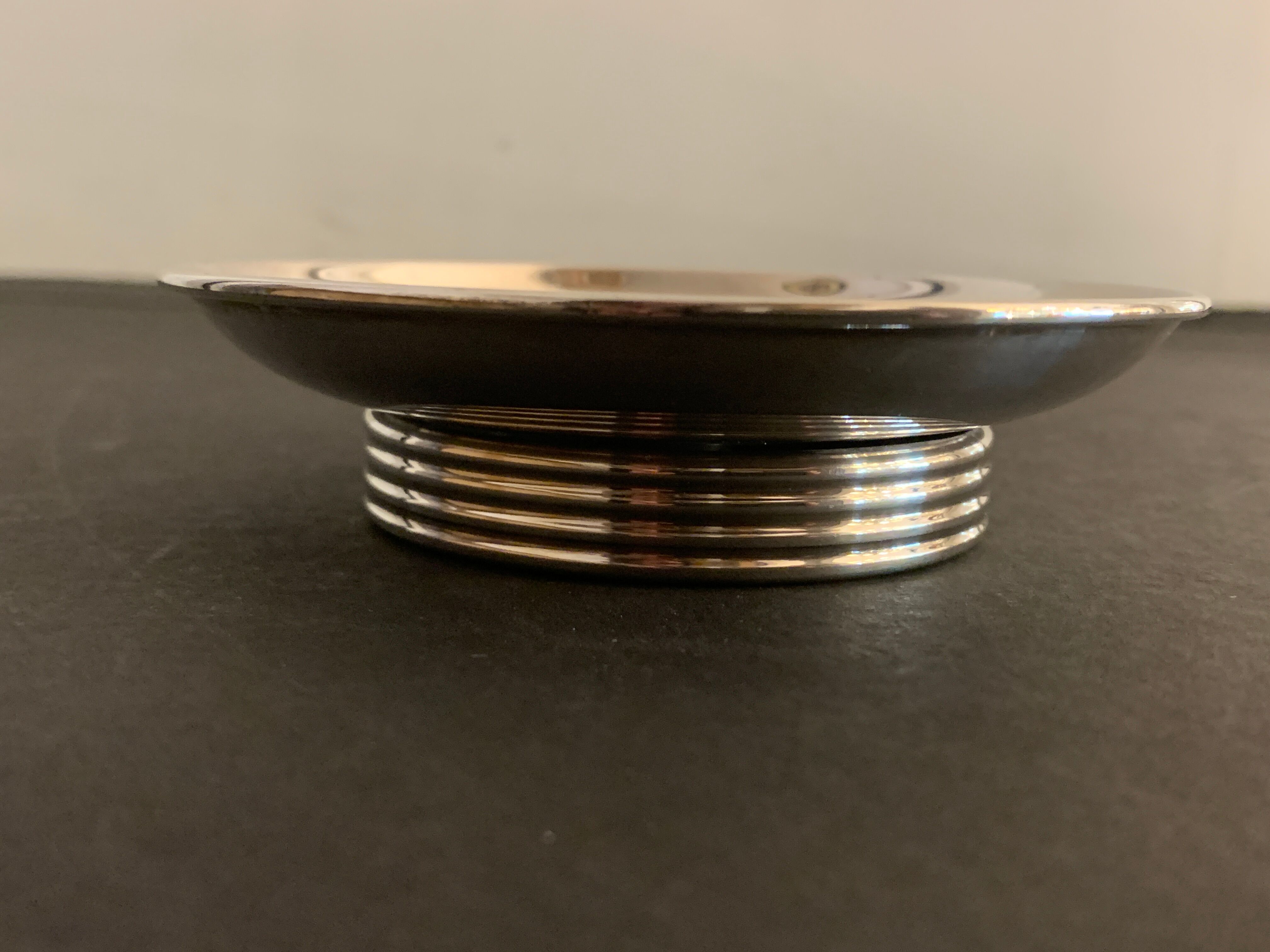 Baguier Christian Dior in silver metal art deco style