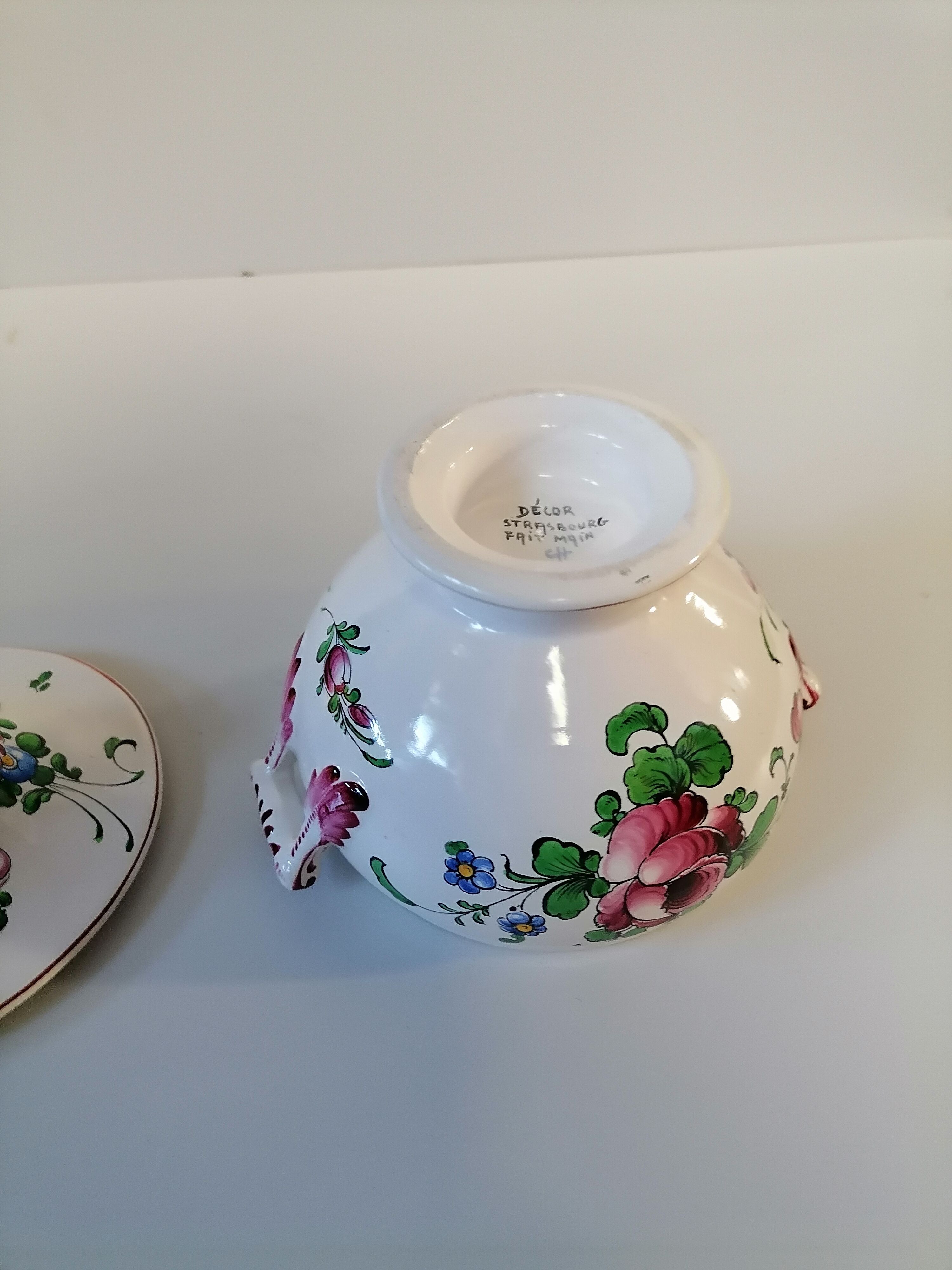 Strasbourg earthenware soup bowl