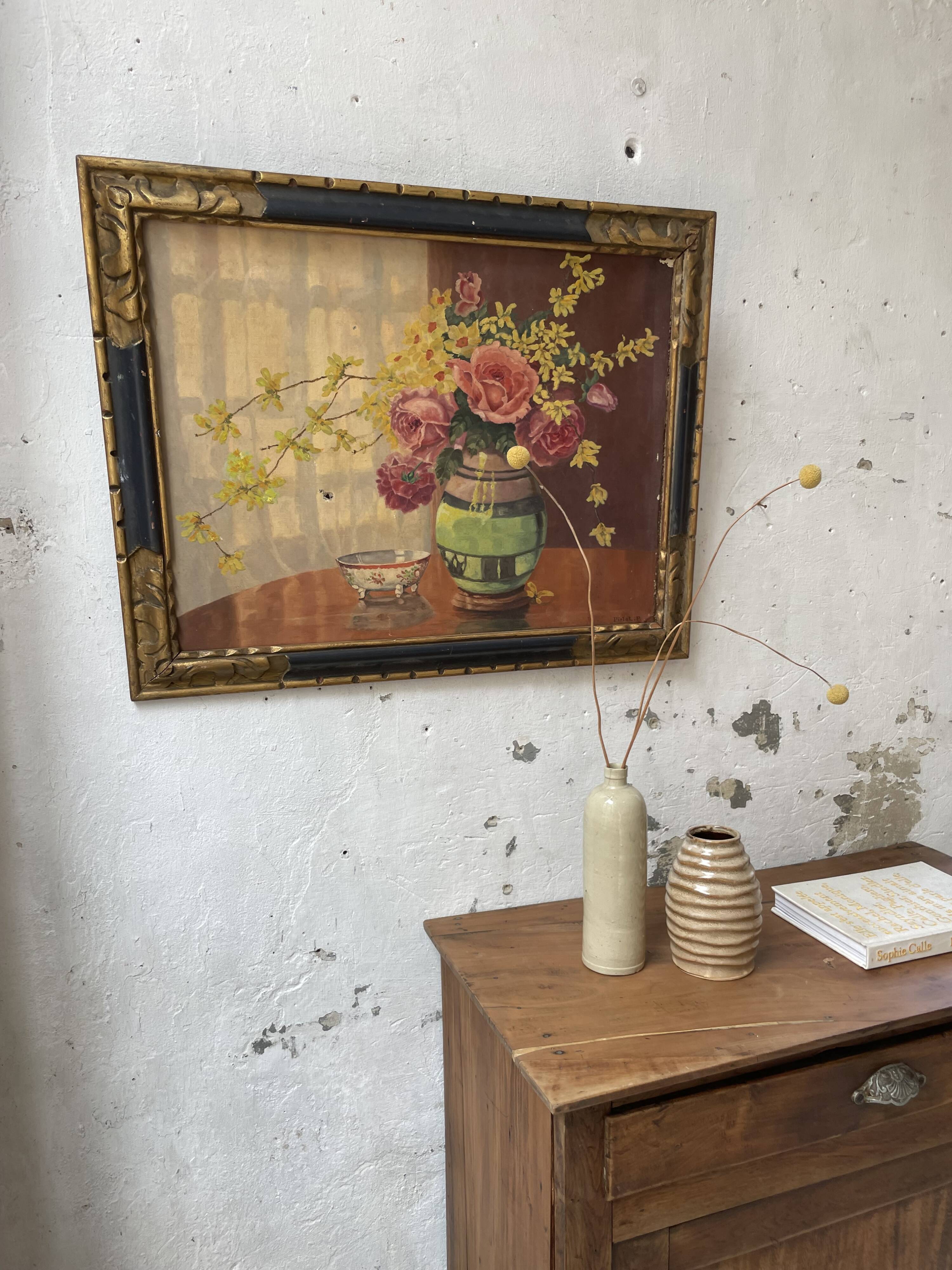 Oil painting flowers 1900