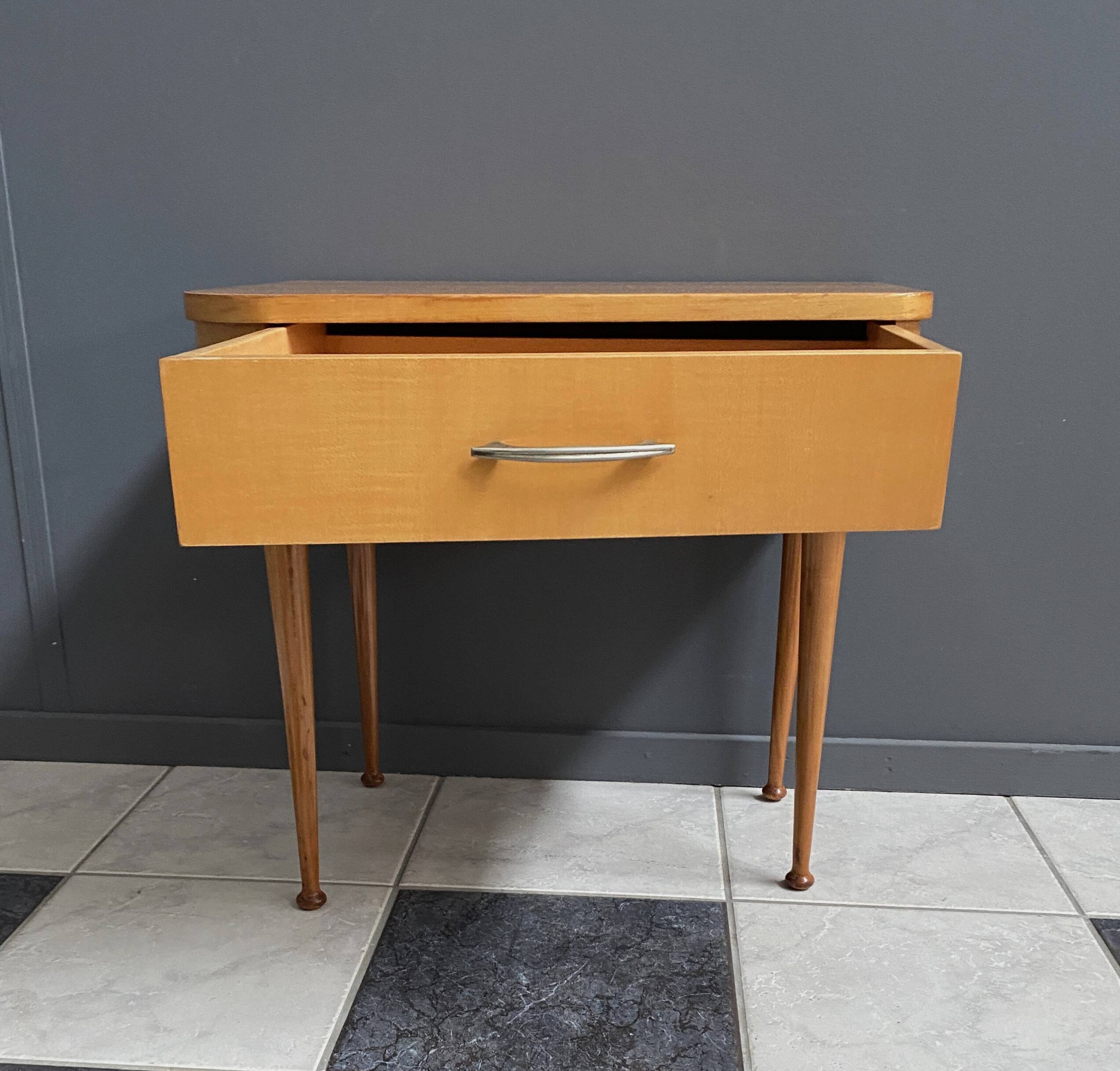 small hallway cabinet in unusual shape 1960s