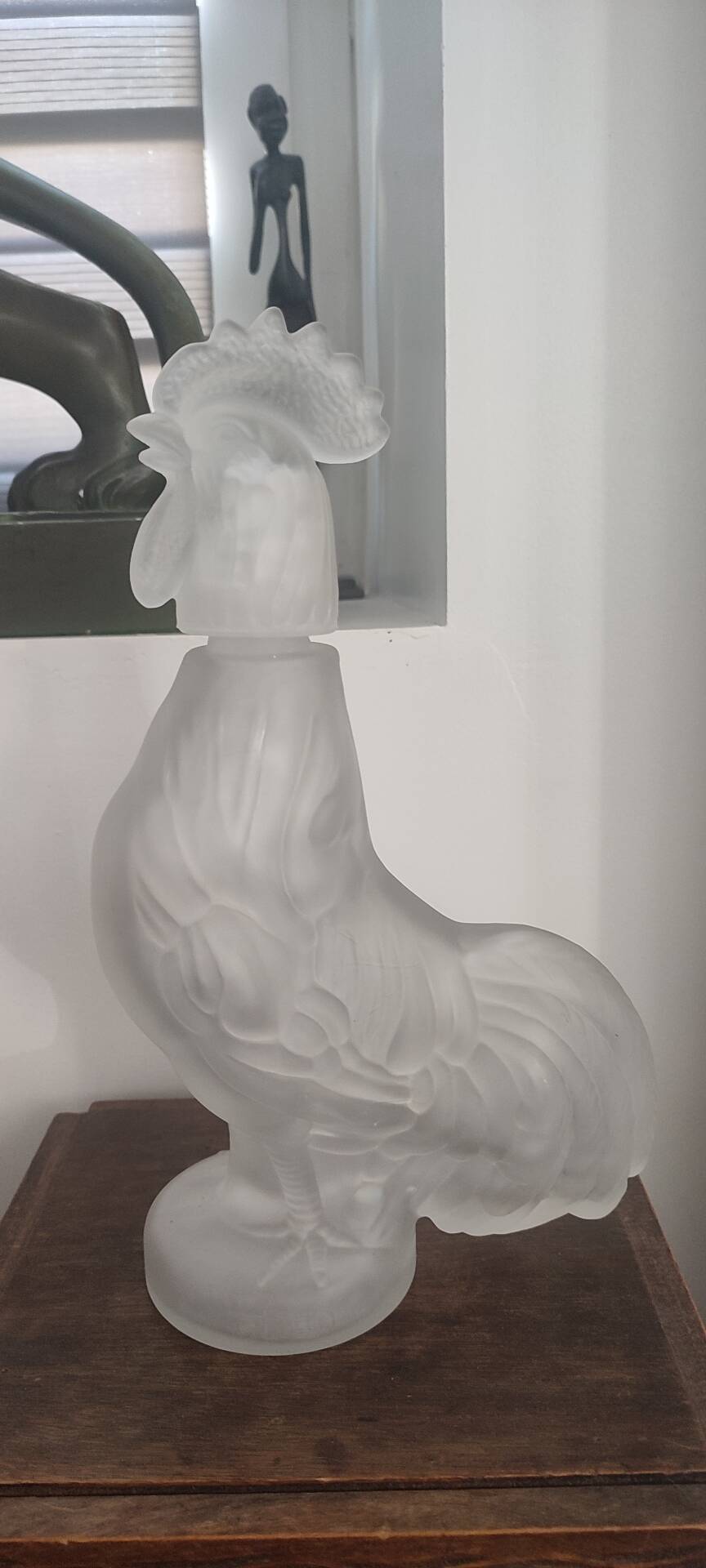 Zoomorphic carafe (28 cm) in Italian frosted glass - 1970s