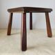 Wooden stool in Scandinavian style, handcrafted, circa 1960.
