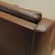 Brown leather armchair, Danish design, 1960s, designer: Edmund Jørgensen