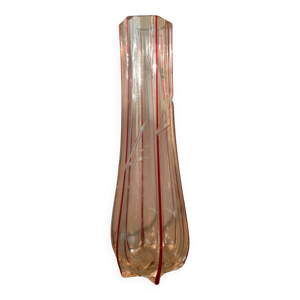Vase soliflore gravé