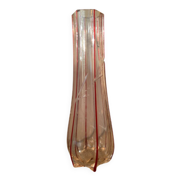 Engraved soliflore vase