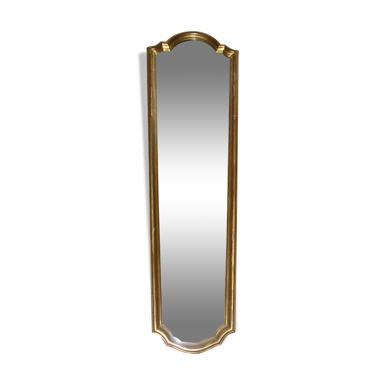 70s gilded wooden mirror 31x100cm