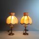 Paire de lampes de chevet/ à poser - bronze doré