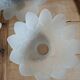 Set of 3 Art Deco glass paste pendant lights