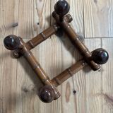 Bamboo imitation accordion coat rack