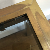 Low table smoked glass and brass