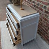Marble-topped chest of drawers