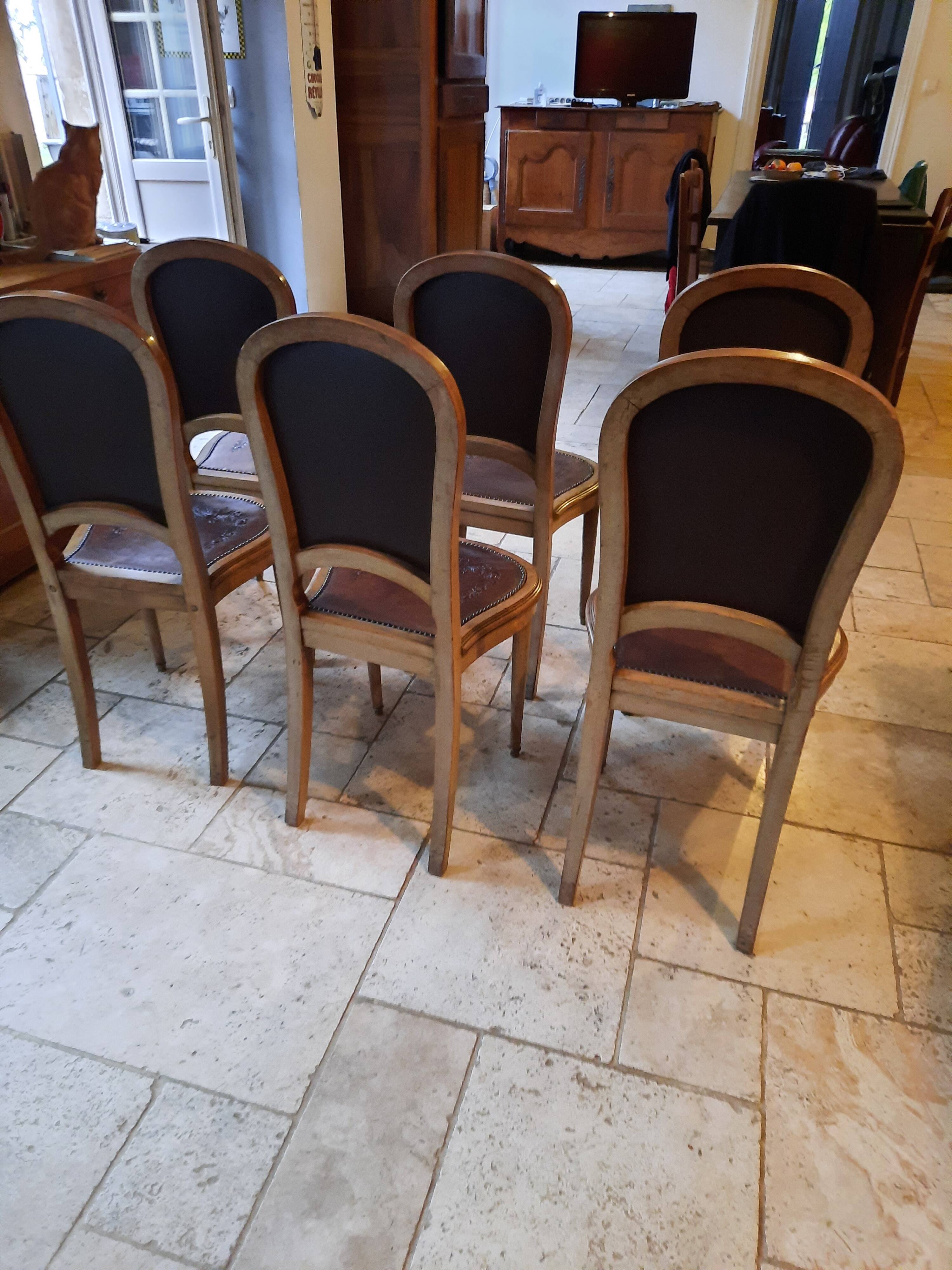6 art deco chairs