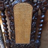 Chaise ancienne en bous tourné