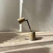 Lampe vintage Hala Lampette beige années 70