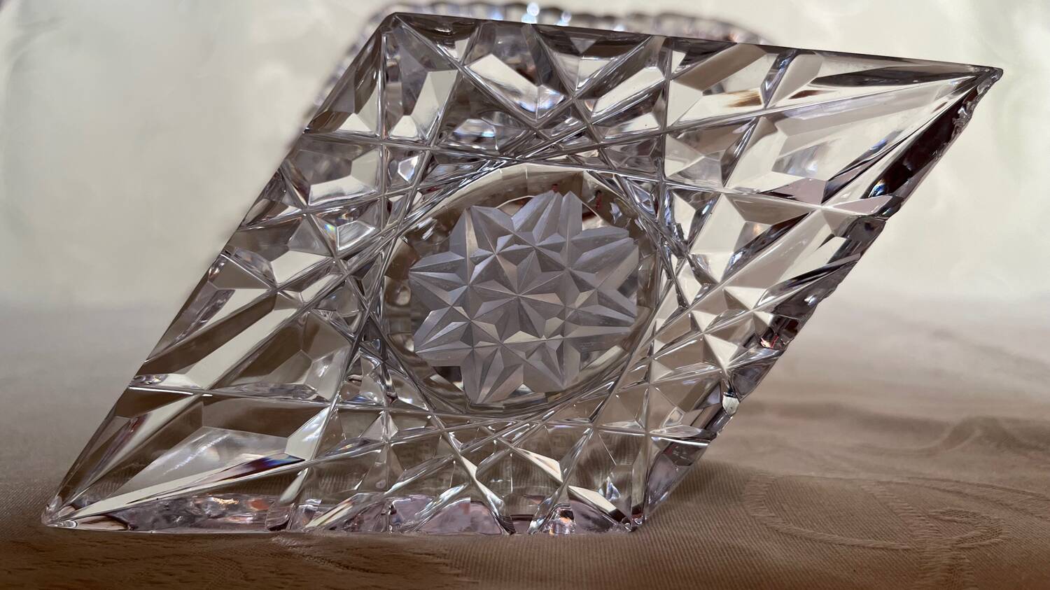 Vintage cut crystal vase