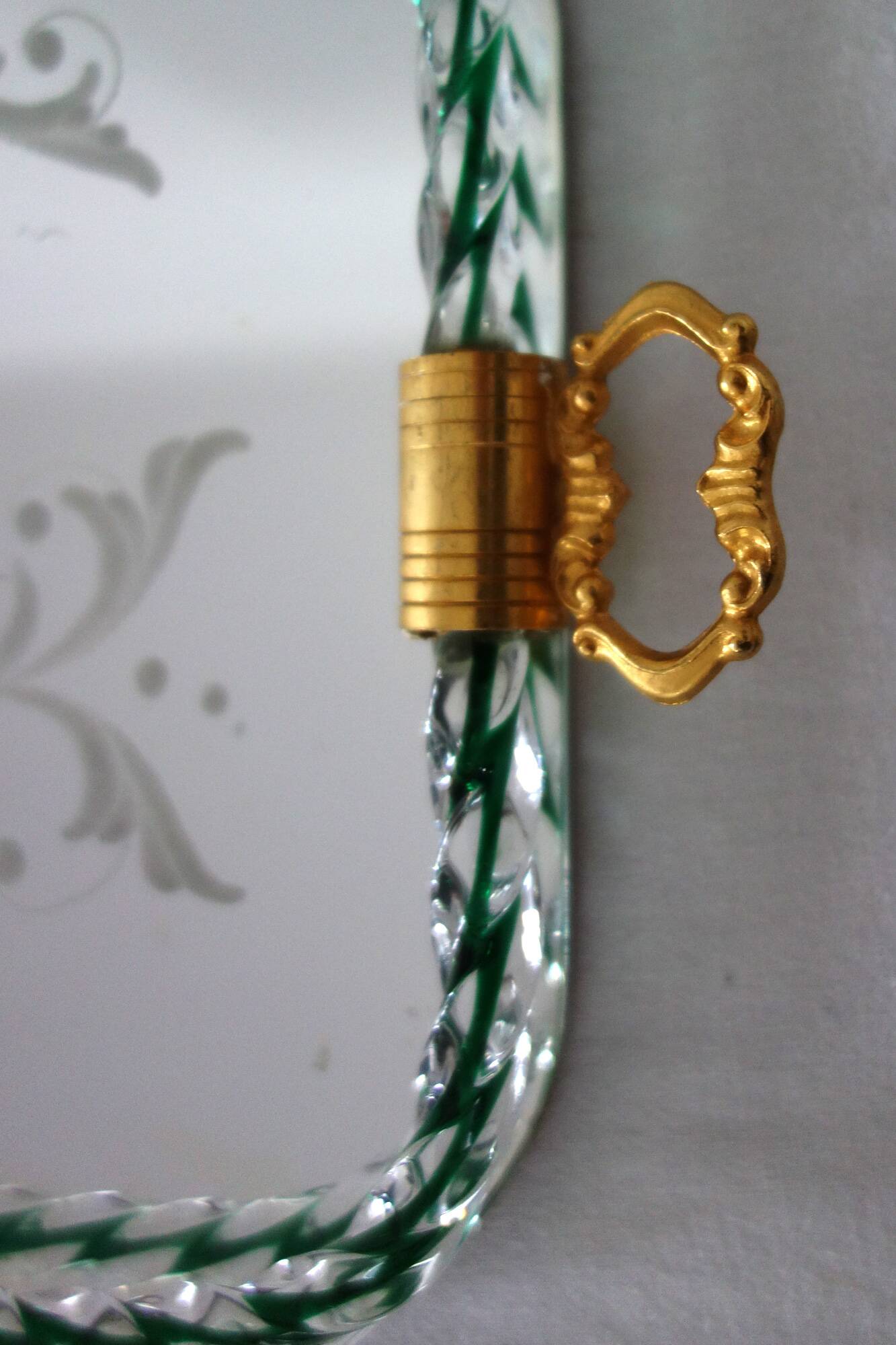 Venetian service plate, Murano 1950 twisted glass