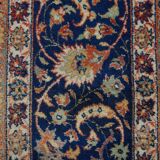 Tapis de style oriental vintage à dominante rouge et bleu avec de superbes motifs, 296x200 cm