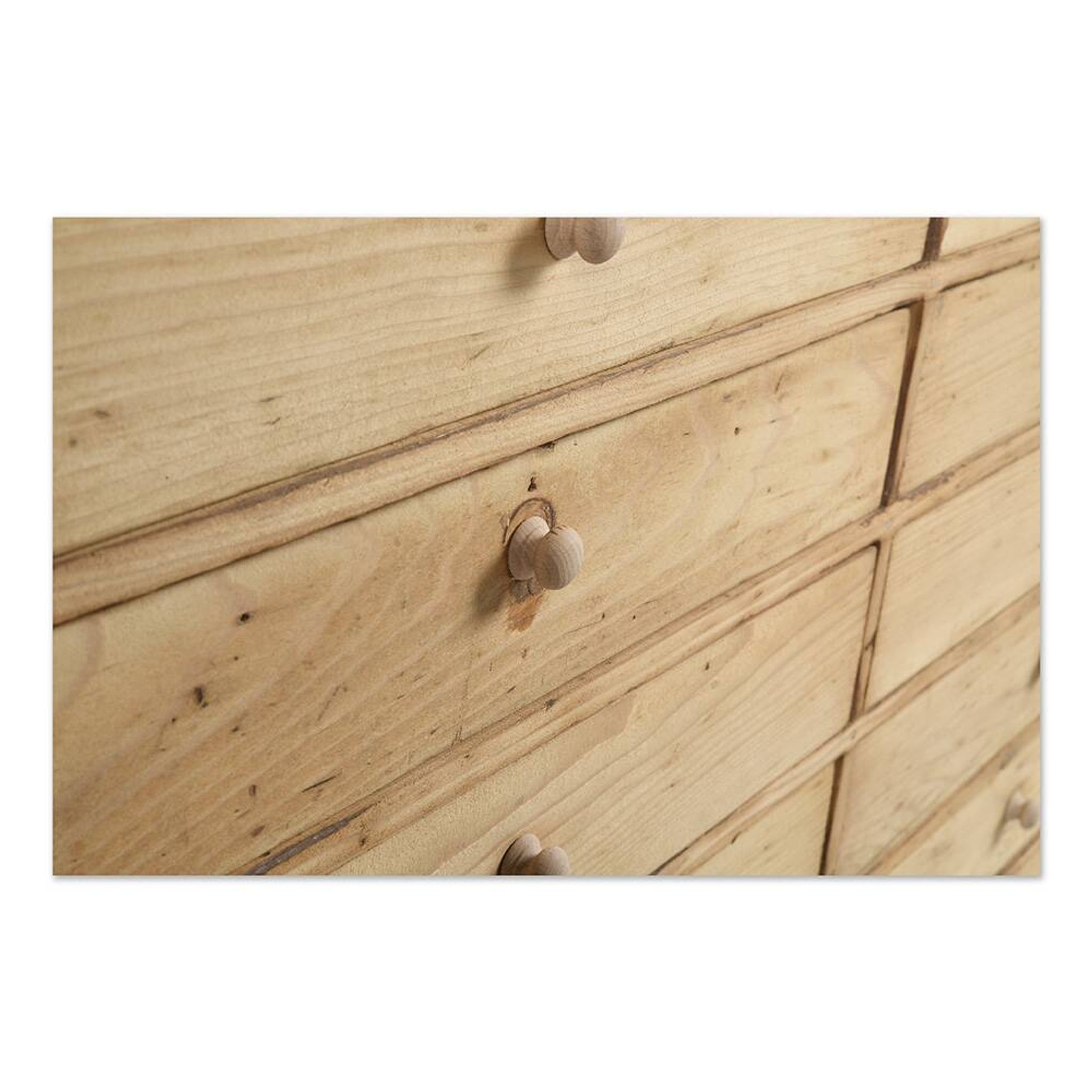Meuble de métier à 36 tiroirs en bois brut