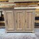 3-door buffet in pitch pine - Early 20th century - Sandblasted