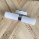 Wall lamp tube white glass and chrome metal vintage lighting LAMP-7428