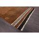 Vintage Turkish hand-knotted wool cotton brown kilim area rug 129x149