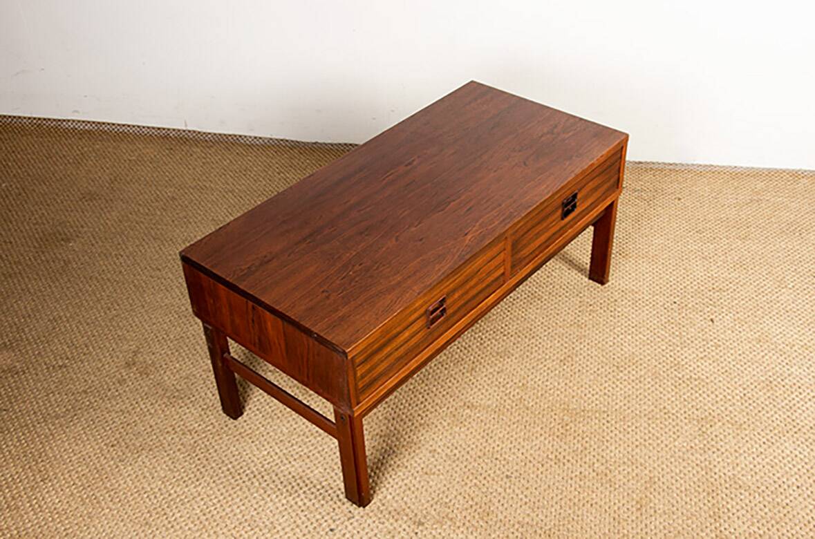 Small chest of drawers, hall or occasional furniture, Danish in rosewood.