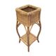 Porte-plantes vintage en osier et bambou