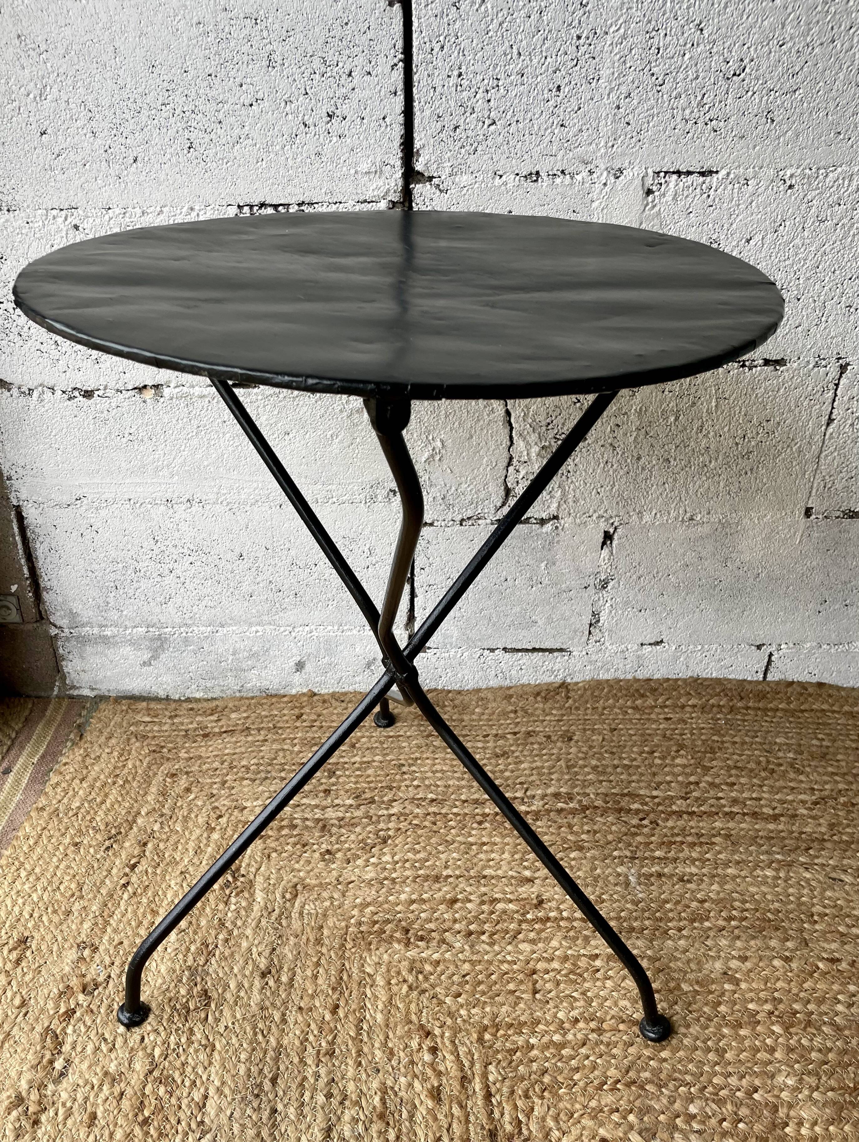 Iron pedestal table