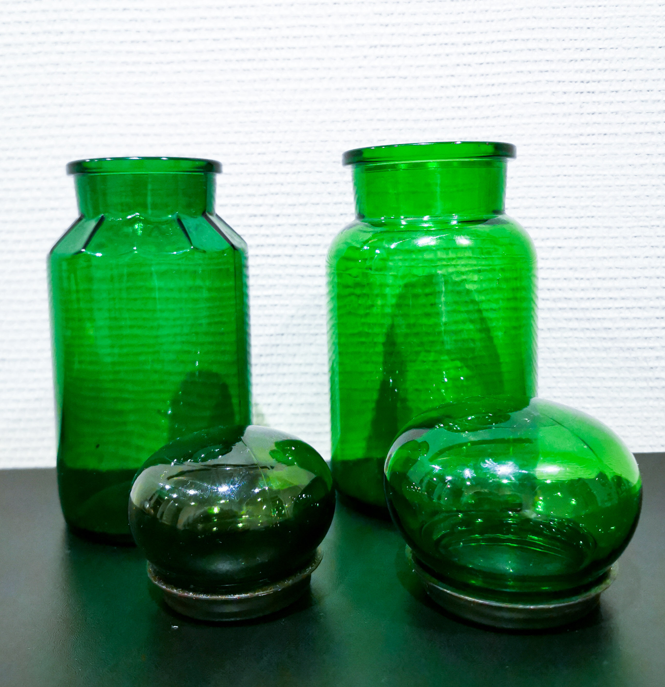 Apothecary glass jars