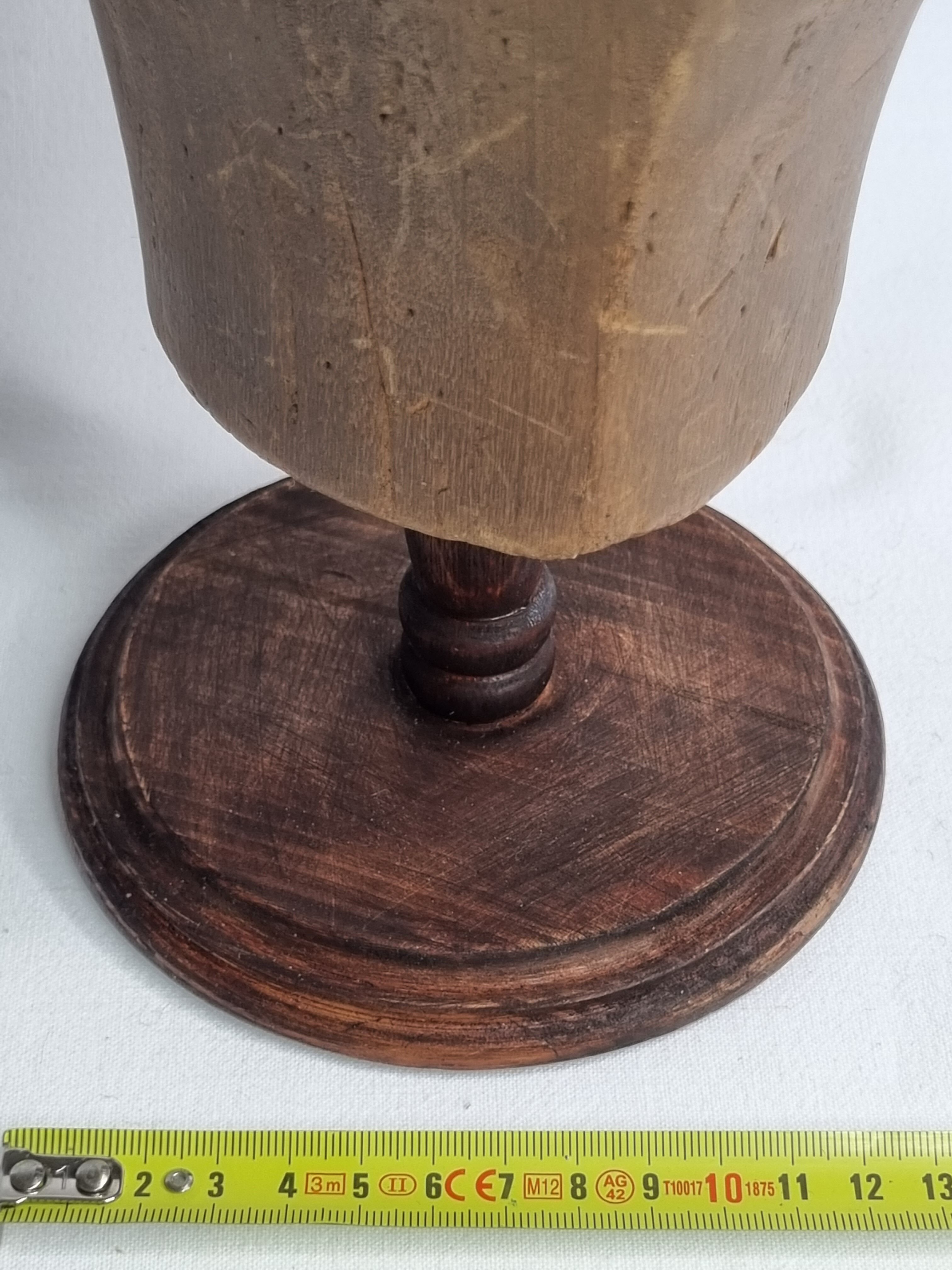 Former wooden milliner's head, 1900