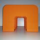 Vintage style orange plastic magazine door