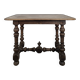 Louis XIII oak table with baluster legs and H stretcher.